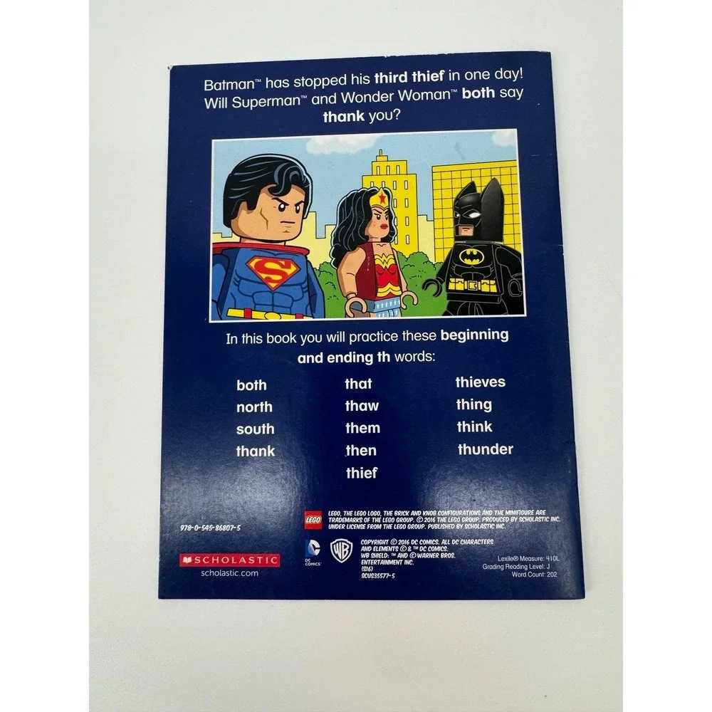 LEGO DC Comics Super Heroes Phonics Pack 2 Scholastic Readers Workbooks Set of 6